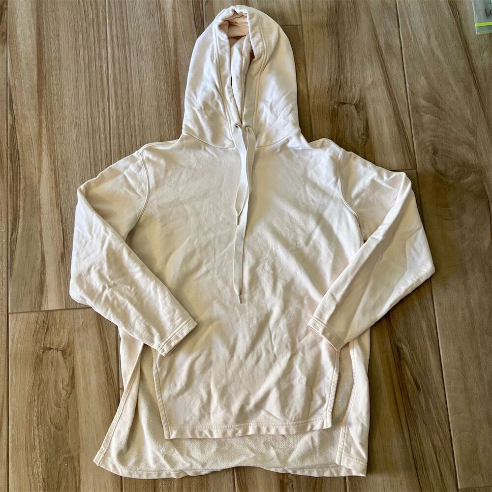 Athleta Women's Beige Hoodie Size S Long Sleeve Casual Relaxed Fit
